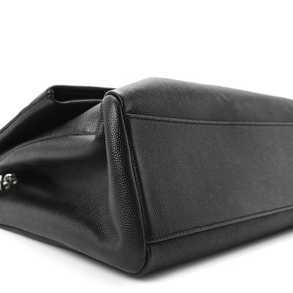 Saint Laurent Grain De Poudre Medium West Hollywood Monogram Fold-Over Black 9 of 10