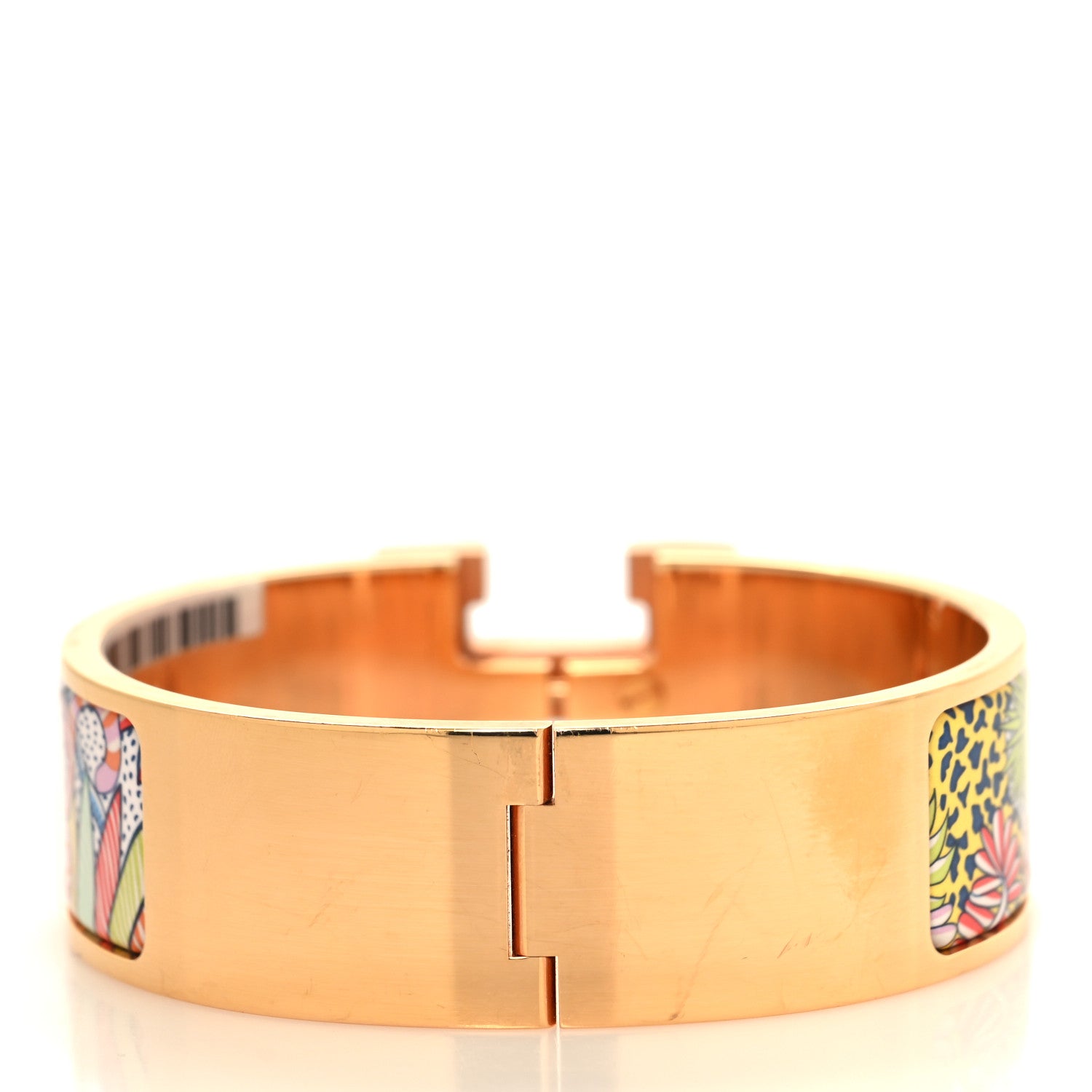 Hermes Enamel Wide Print Animaux Camoufles Wide Clic Clac H Bracelet GM Pastel Acidule 3 of 4