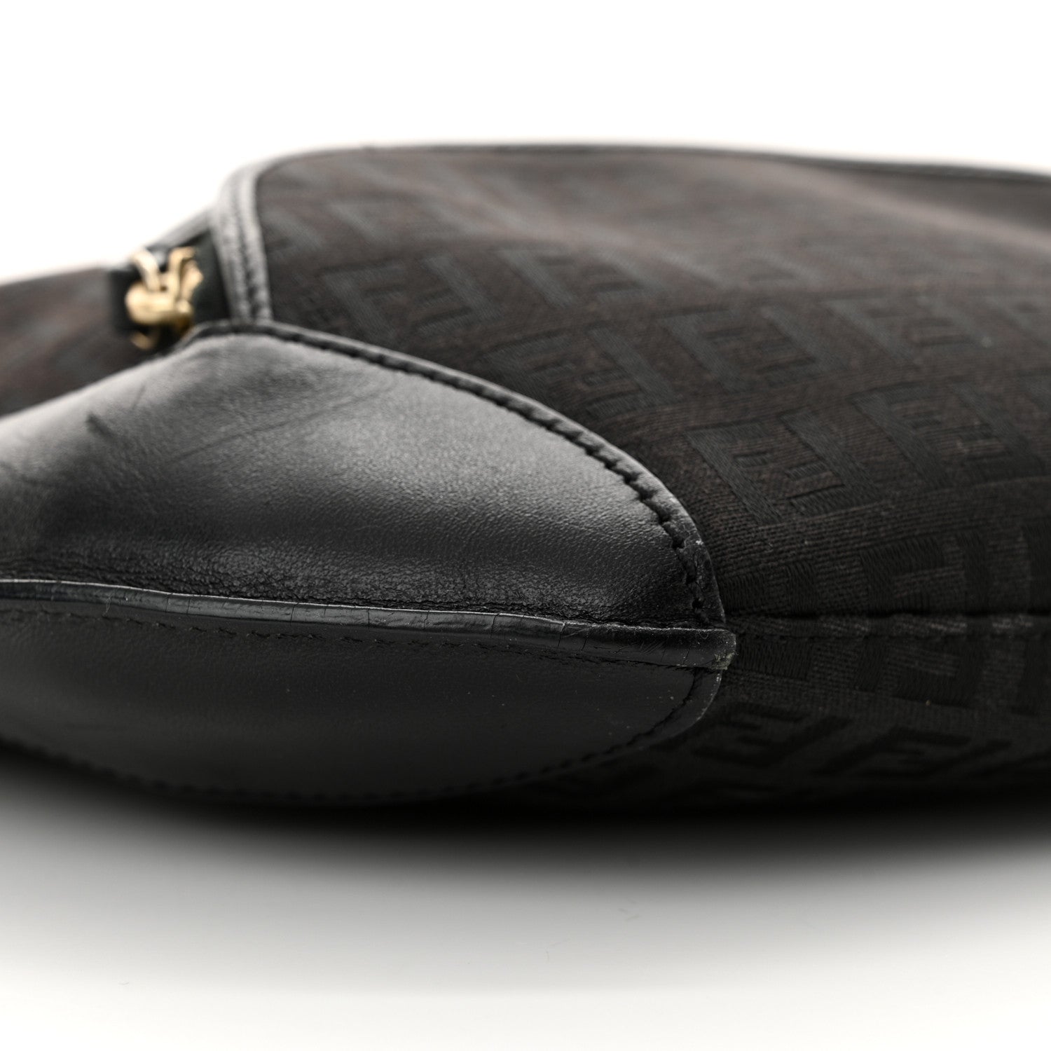 Fendi Zucchino Cuoio Chef Pocket Shoulder Bag Black 8 of 14