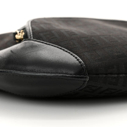 Fendi Zucchino Cuoio Chef Pocket Shoulder Bag Black 8 of 14