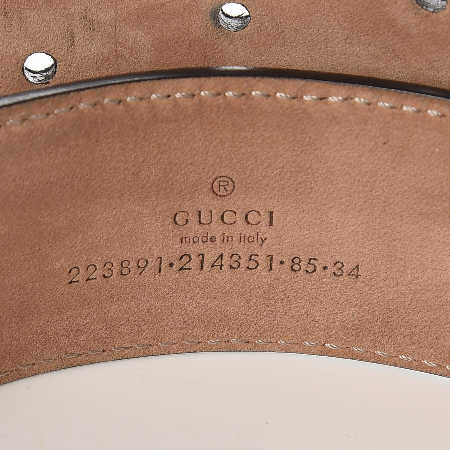 Gucci Imprime Monogram Interlocking G Belt 85 34 Black 5 of 6