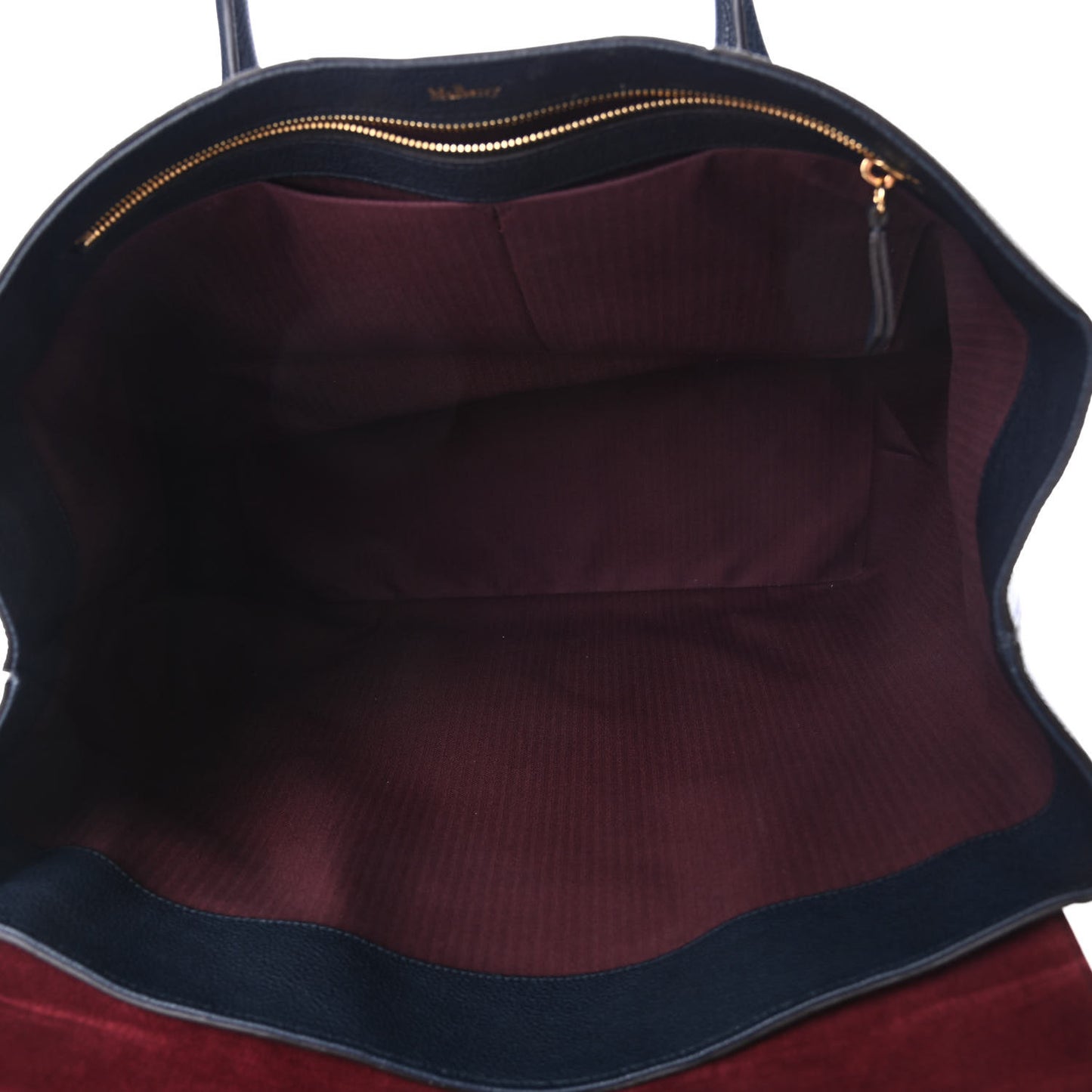 Natural Grain Calfskin College Stripe Oversized Bayswater Navy White Oxblood