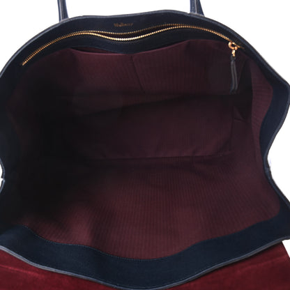Mulberry Natural Grain Calfskin College Stripe Oversized Bayswater Navy White Oxblood 4 of 5