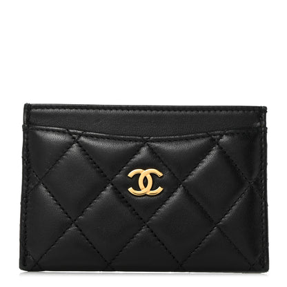 Chanel Lambskin Quilted Card Holder Black 1 of 8