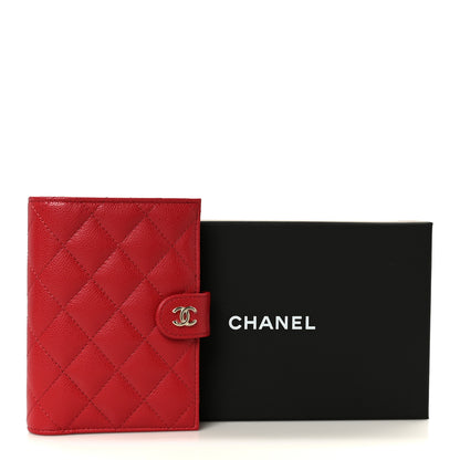 Chanel Caviar Quilted Passport Holder Red 10 of 10