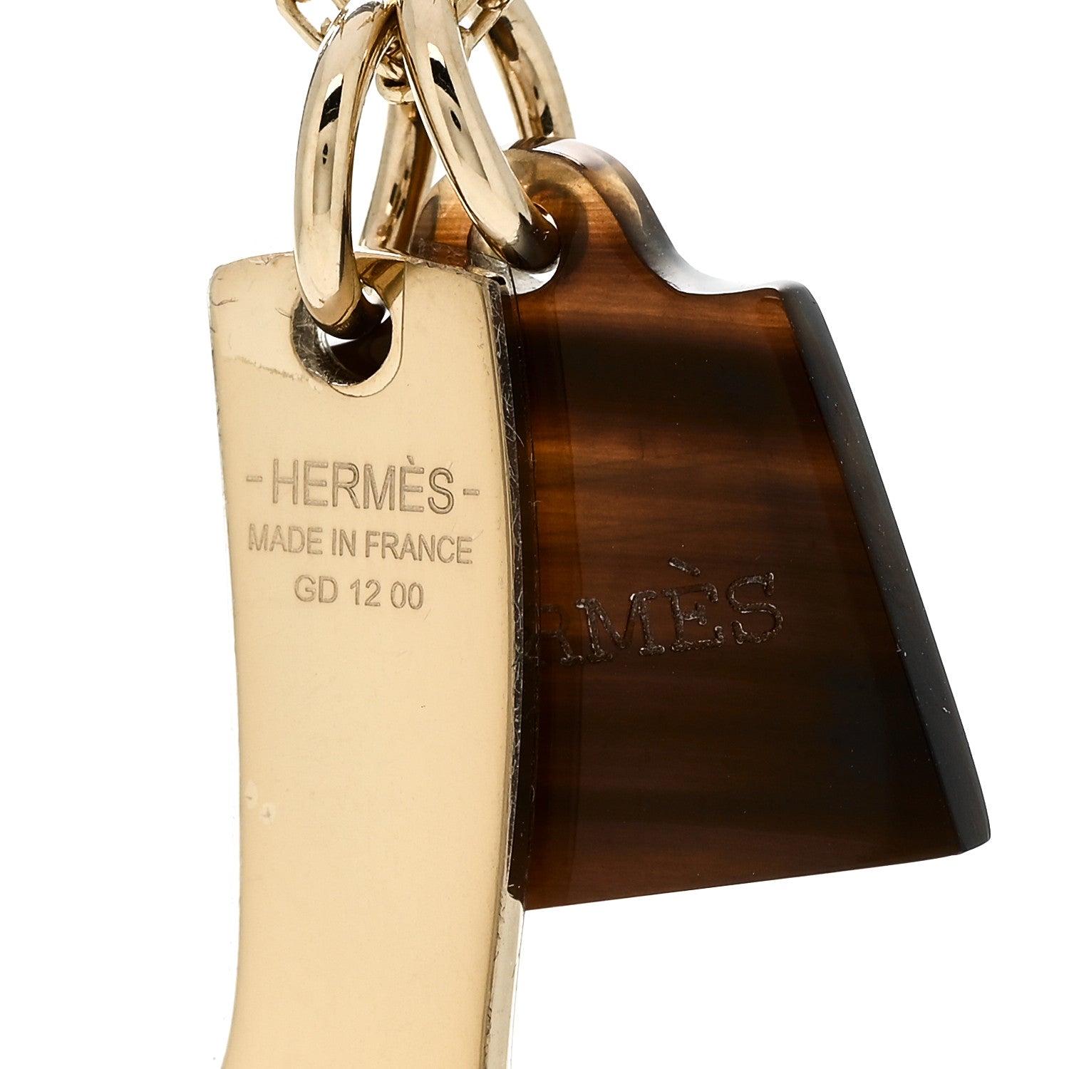 Hermes Permabrass Buffalo Horn Amulette Maroquinier PM Pendant