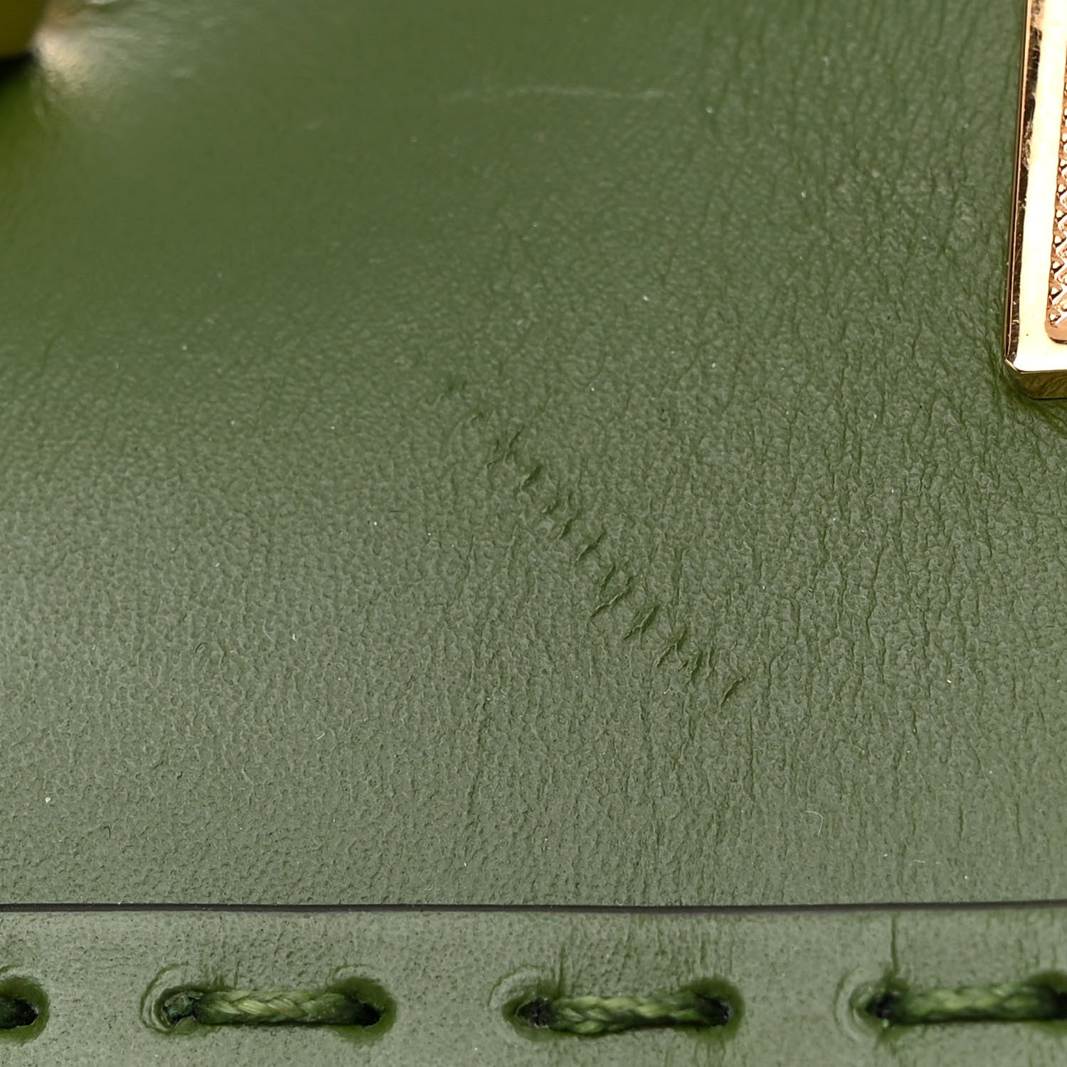 Fendi Vitello King Plexiglass Logo Embossed Medium Fendi Sunshine Shopper Tote Avocado 11 of 12