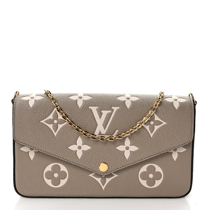 Louis Vuitton Empreinte Monogram Giant Felicie Pochette Tourterelle Creme 3 of 9