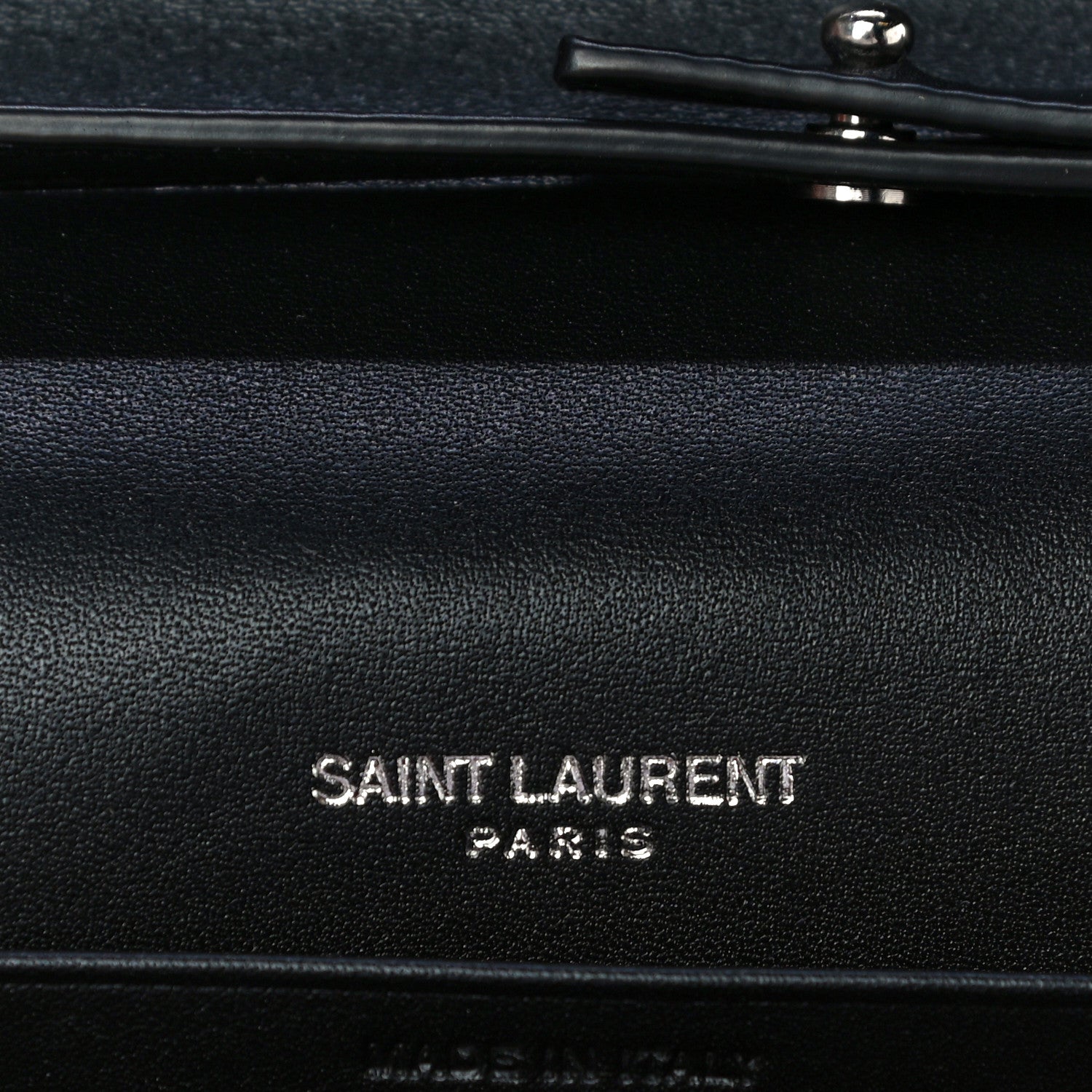 Saint Laurent Patent Grain De Poudre Matelasse Chevron Monogram Chain Wallet Neon Pink 6 of 12