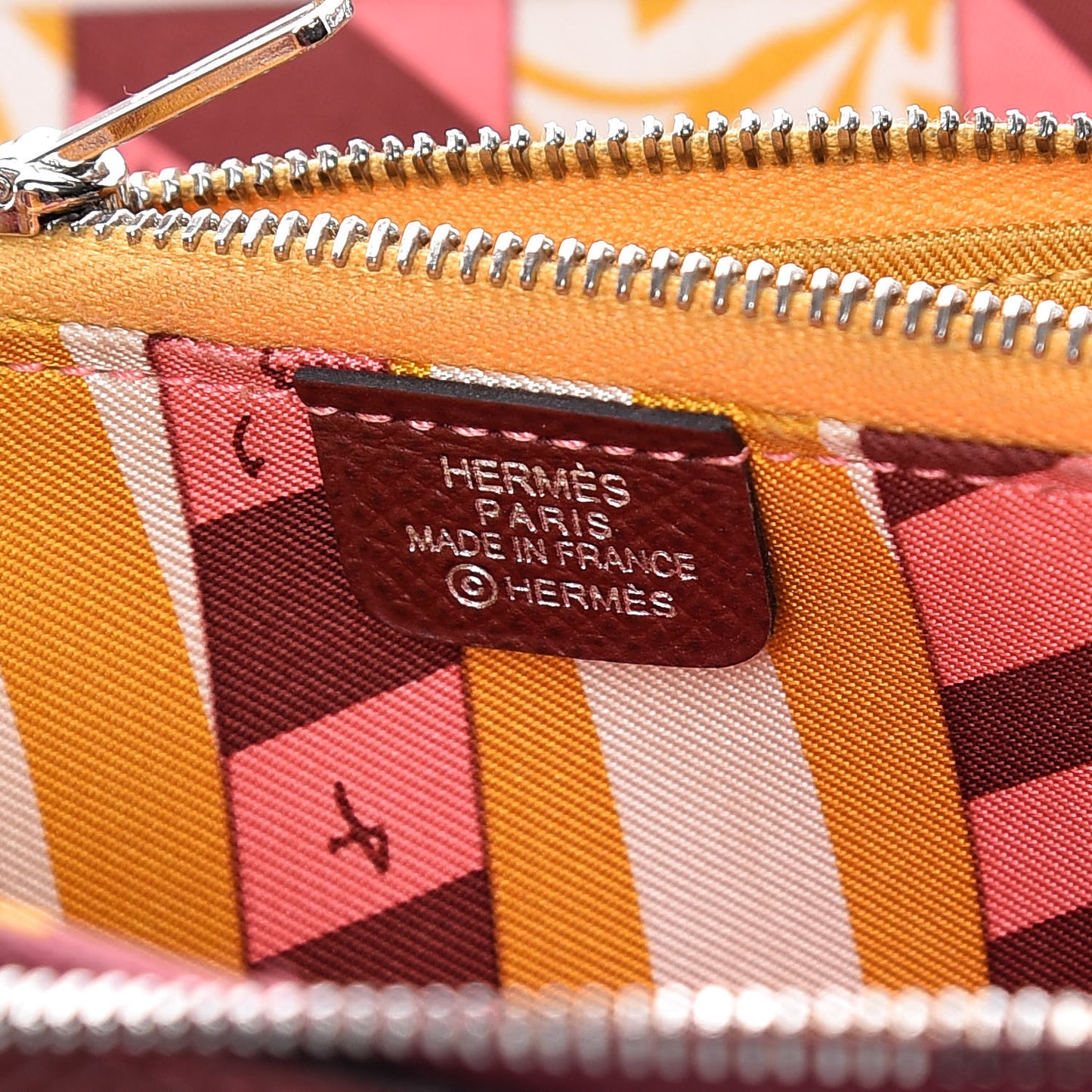 Epsom Silk'In Compact Wallet Rouge H Jaune Ambre Rose Ete