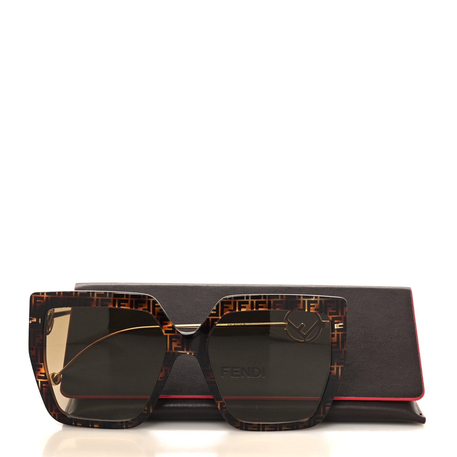 Fendi Acetate Metal F is Fendi FF Butterfly Sunglasses FF 0410/S Havana 7 of 7