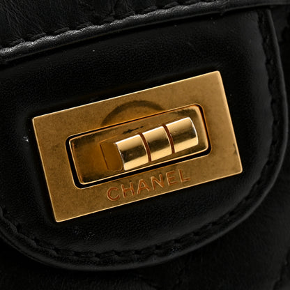 Chanel Aged Calfskin Chevron Quilted 2.55 Reissue Mini Flap Black 11 of 11