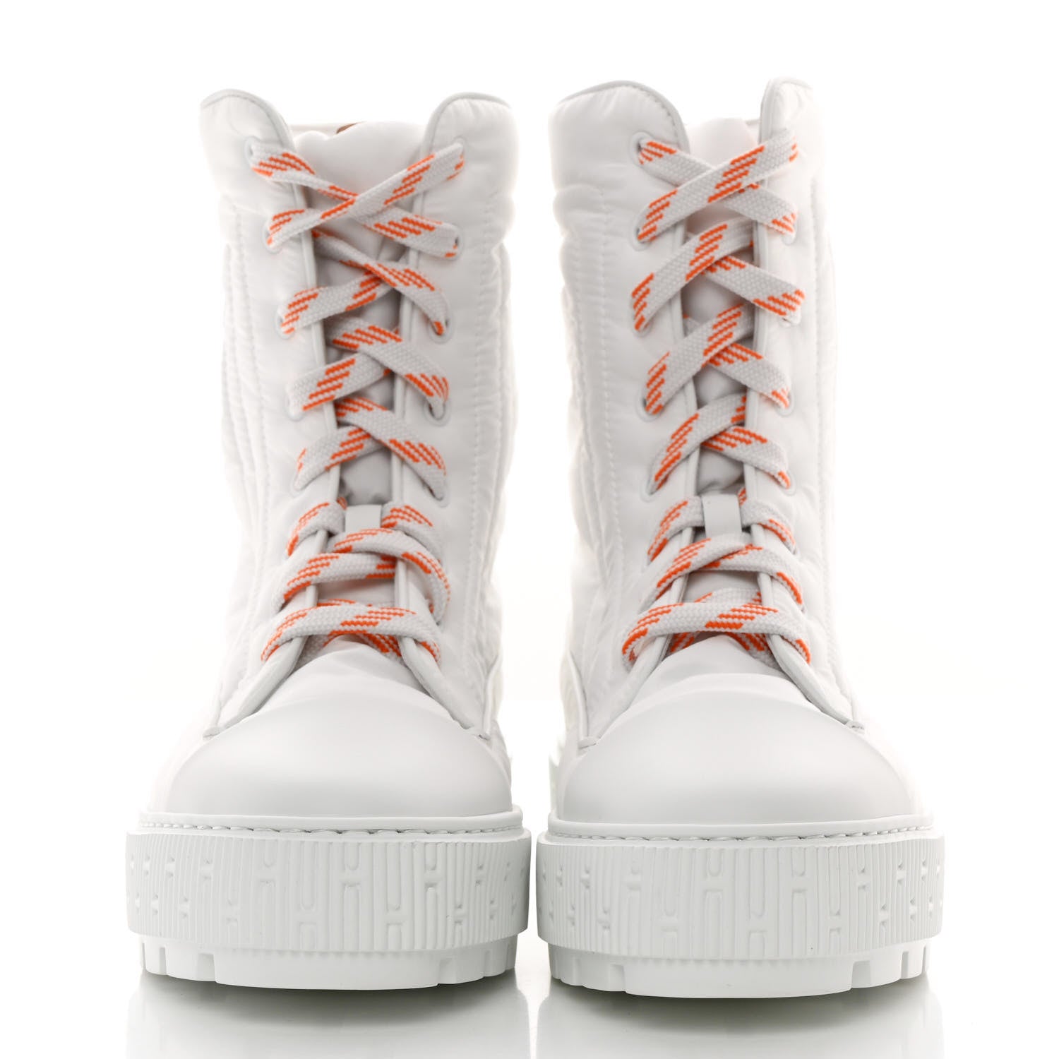 Hermes Calfskin Parachute Fresh Ankle Boots 38 White 2 of 9