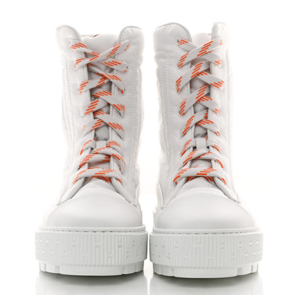 Hermes Calfskin Parachute Fresh Ankle Boots 38 White 2 of 9