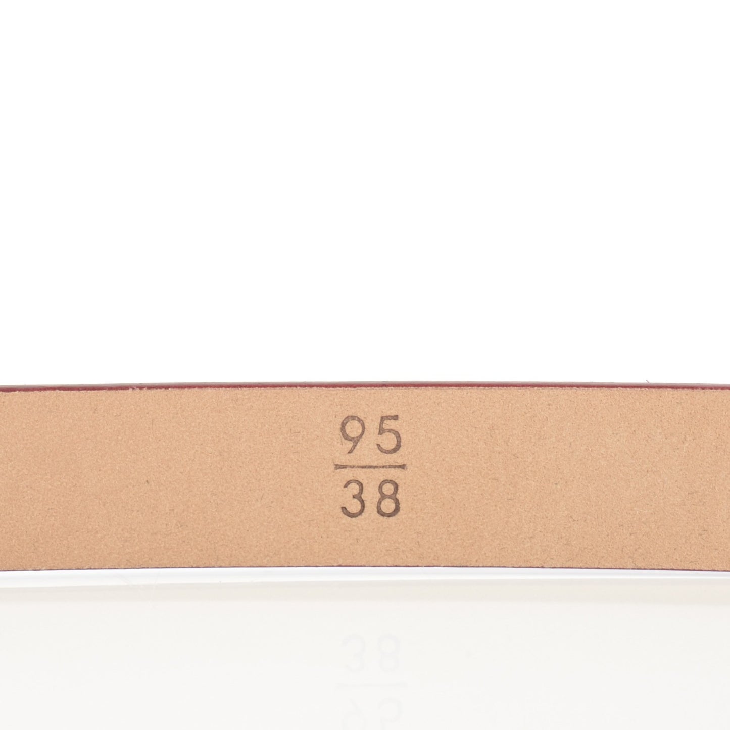 Patent Calfskin CC Logo Skinny Belt 95 38 Red