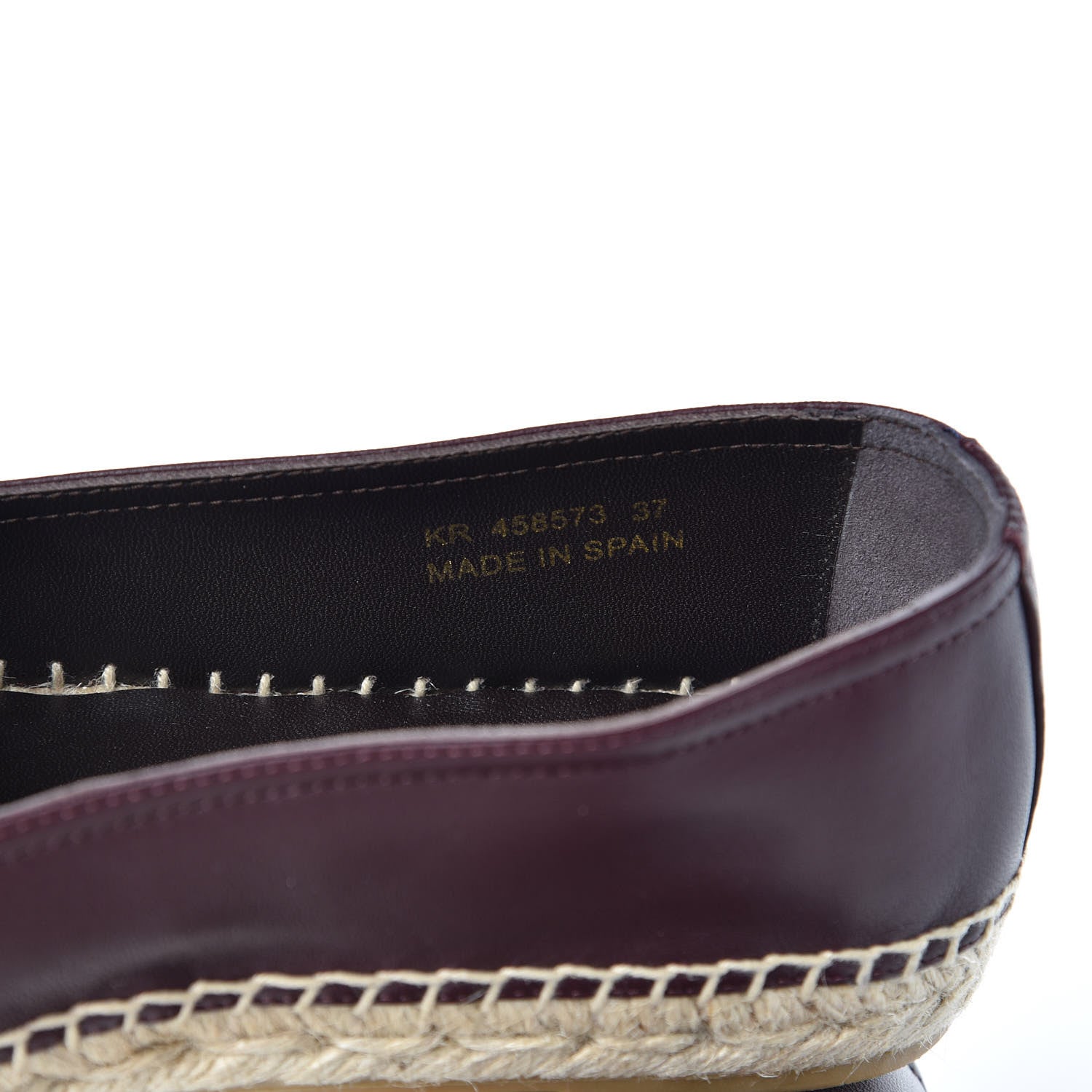 Saint Laurent Nappa Vendome Monogram Espadrilles 37 Barolo 8 of 9