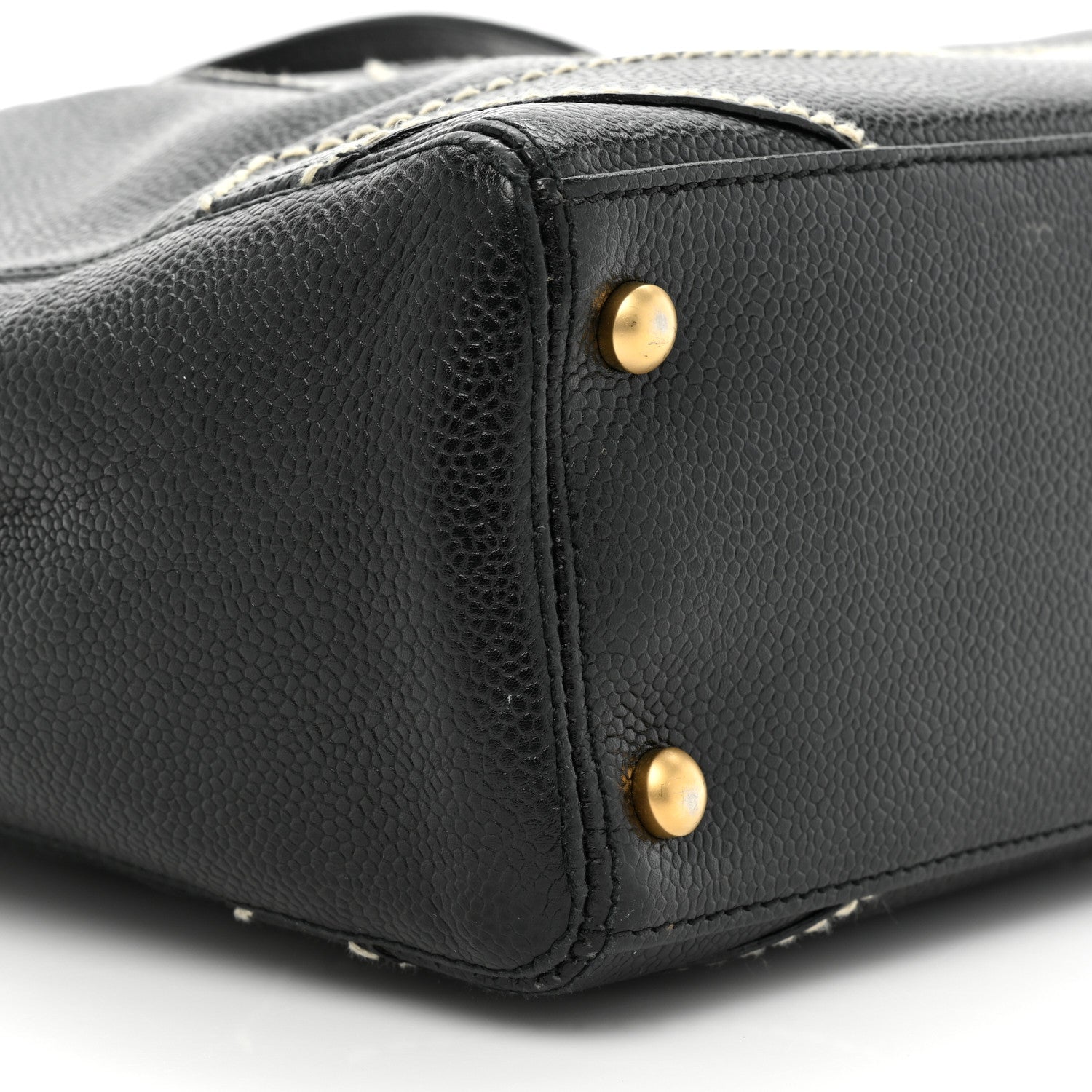 Chanel Caviar CC Stitched Small Tote Black 10 of 19