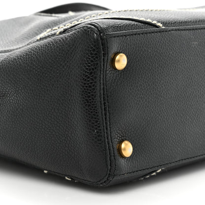 Chanel Caviar CC Stitched Small Tote Black 10 of 19
