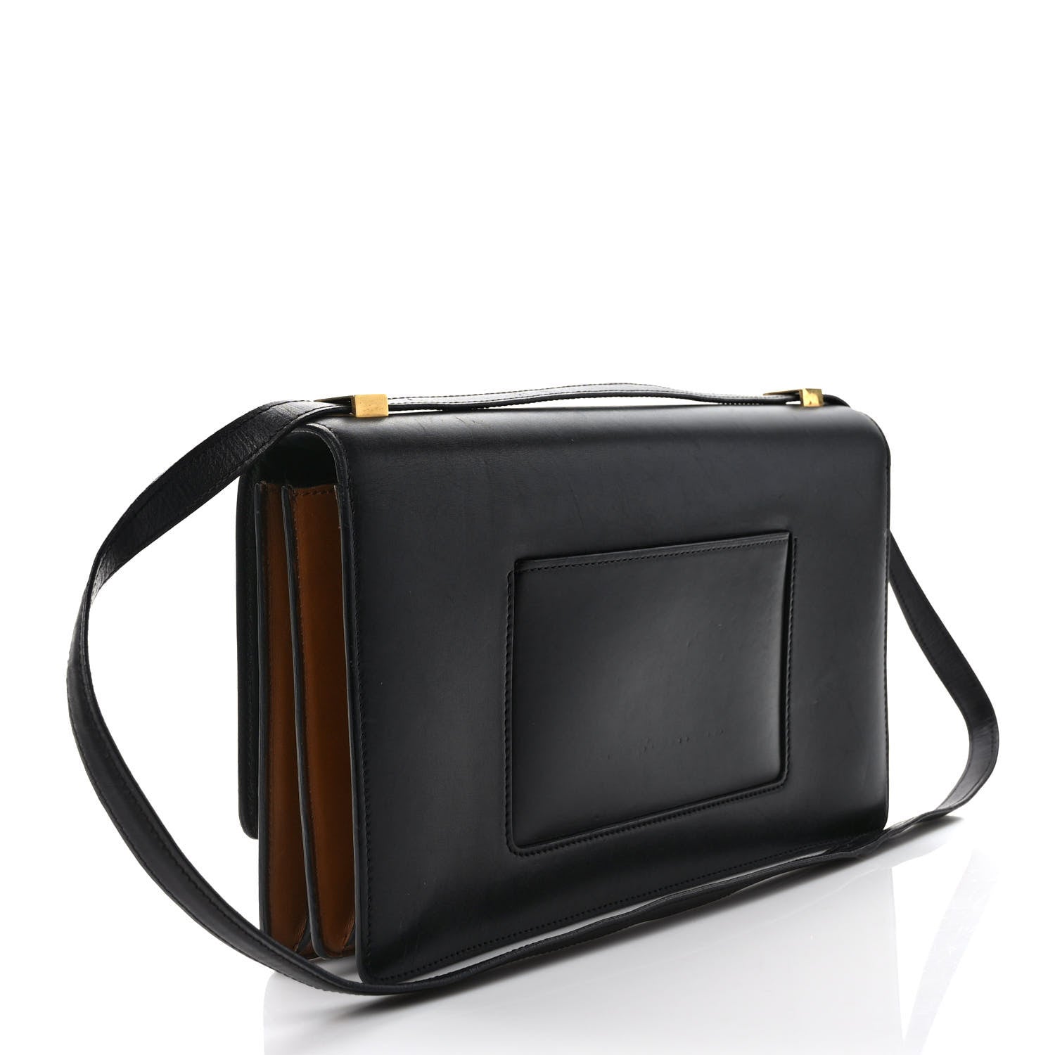 Celine Calfskin Medium Bi-Color Case Flap Camel 3 of 12