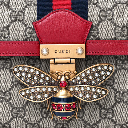 Gucci GG Supreme Monogram Medium Queen Margaret Shoulder Bag Red 13 of 14