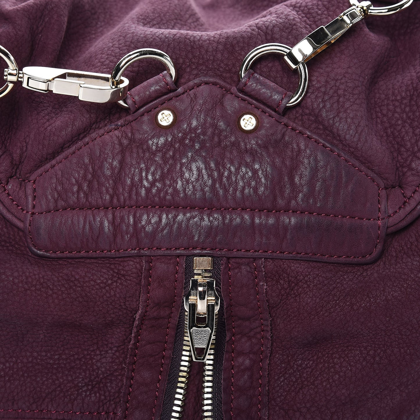 Nubuck Marti Backpack Bag Burgundy