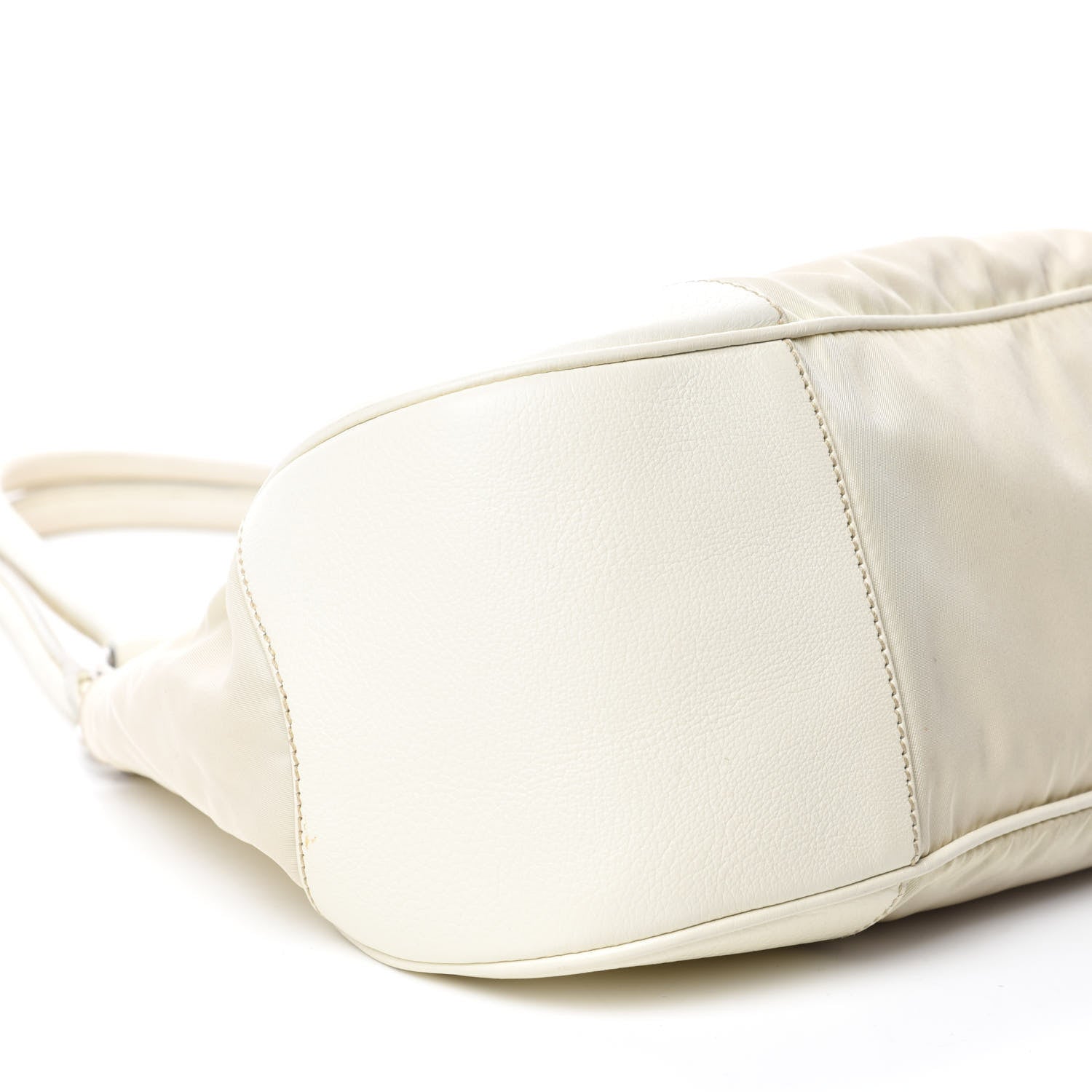 Prada Nylon Tessuto Vitello Daino Pushlock Tote Lavanda Bianco 6 of 13