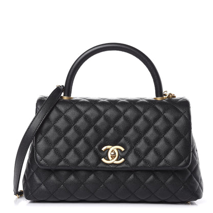 Chanel Caviar Quilted Small Coco Handle Flap Black 1 of 11