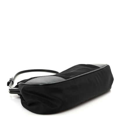 Prada Tessuto Nylon Saffiano Kisslock Shoulder Bag Black 4 of 10