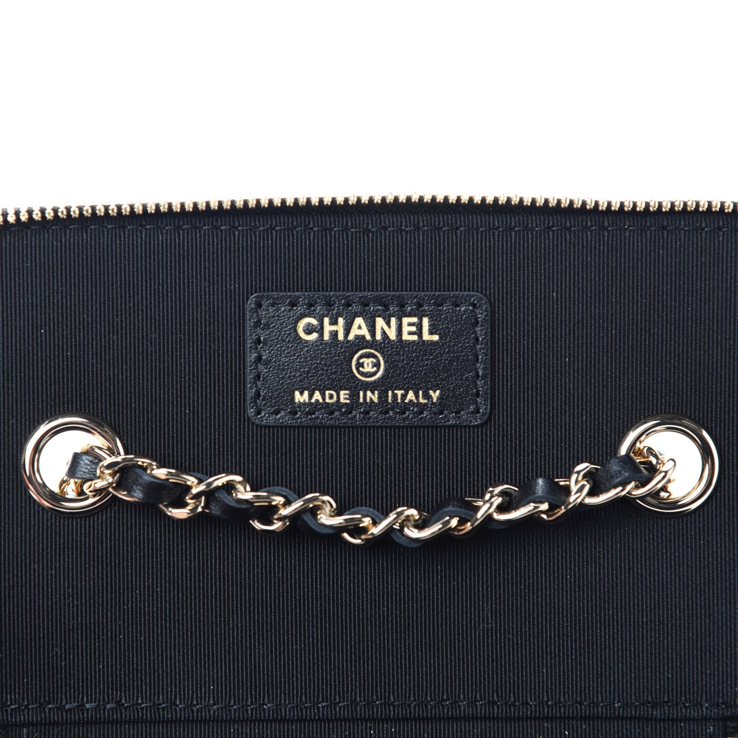 Chanel Lambskin Camellia Embossed Small Vanity Case With Chain Black 8 of 11
