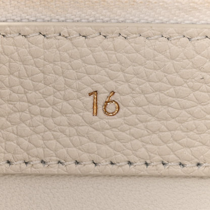 Celine Grained Calfskin Small 16 Top Handle Bag White 10 of 14