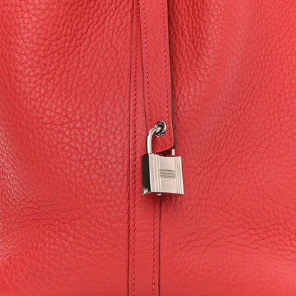 Hermes Taurillon Clemence Picotin Lock 22 MM Geranium 8 of 15