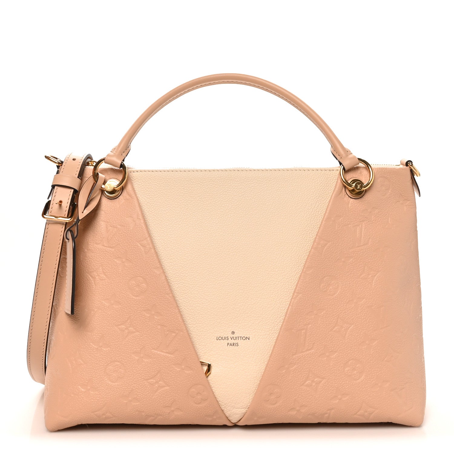 Louis Vuitton Empreinte V Tote MM Beige Rose Creme 1 of 9