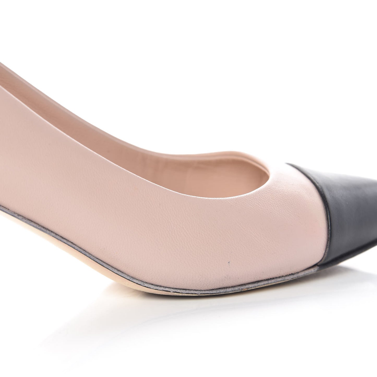 Lambskin Cap Toe CC Pumps 36 Pink Black