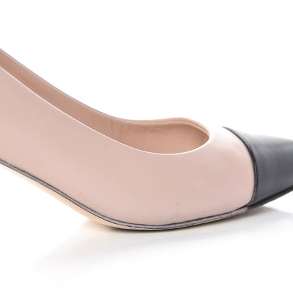 Chanel Lambskin Cap Toe CC Pumps 36 Pink Black 12 of 15