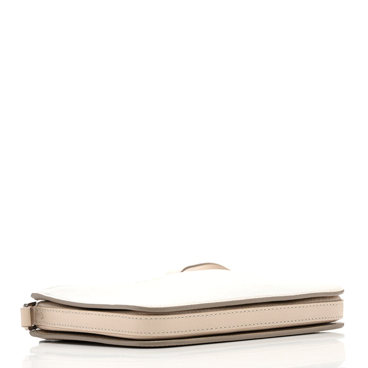 Grainy Goatskin Penhurst D-Ring Triple Zip Crossbody Bag Beige