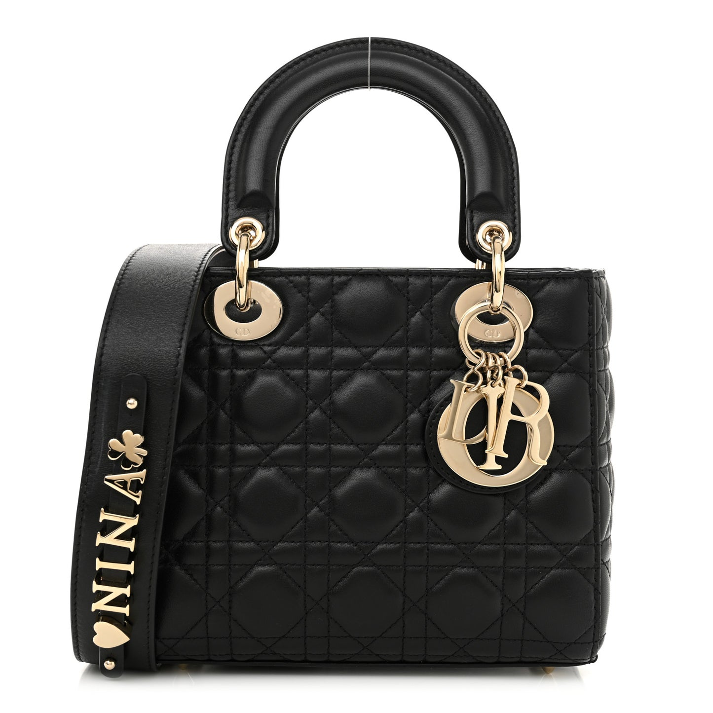 Lambskin Cannage Small My ABCDior Lady Dior Black