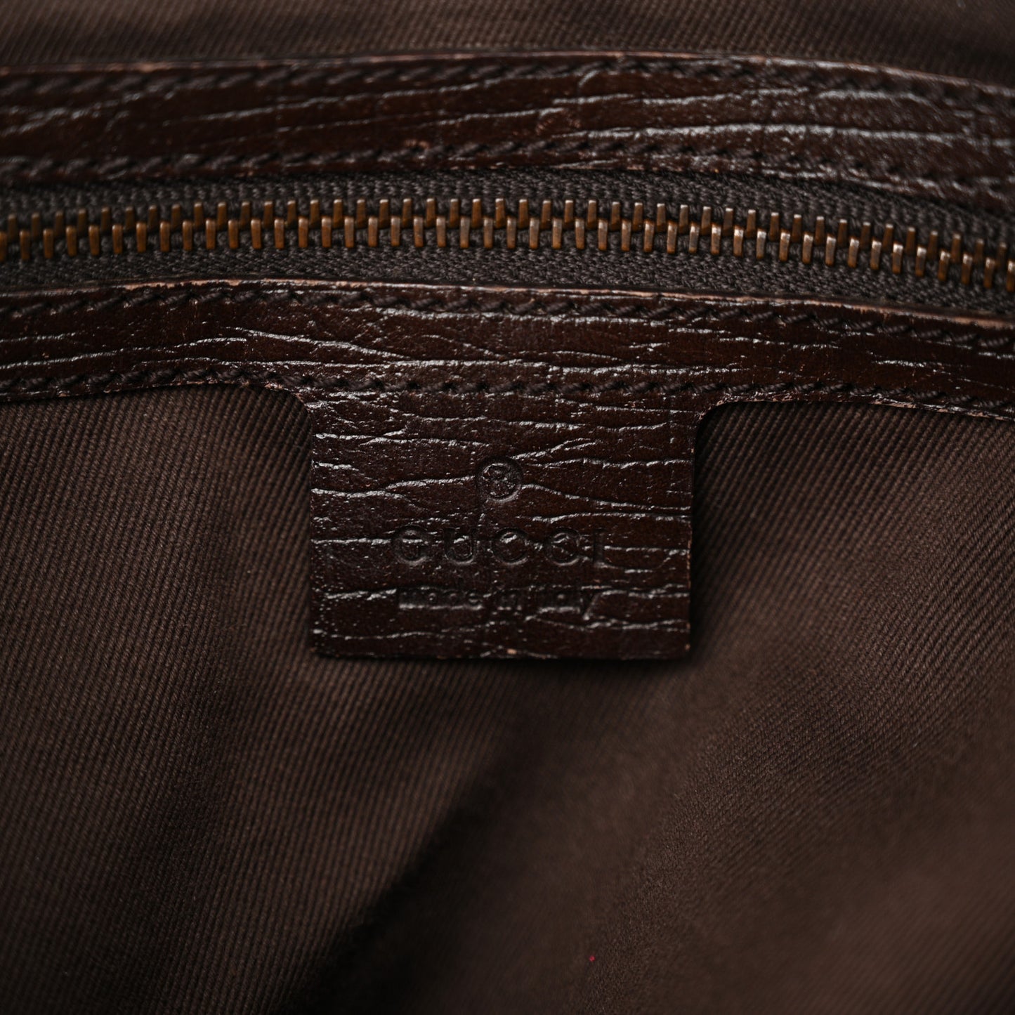 Monogram Medium Horsebit Chain Hobo Dark Brown