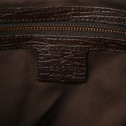 Gucci Monogram Medium Horsebit Chain Hobo Dark Brown 6 of 14