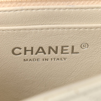 Chanel Crumpled Calfskin Quilted Mini Square Flap White 9 of 14