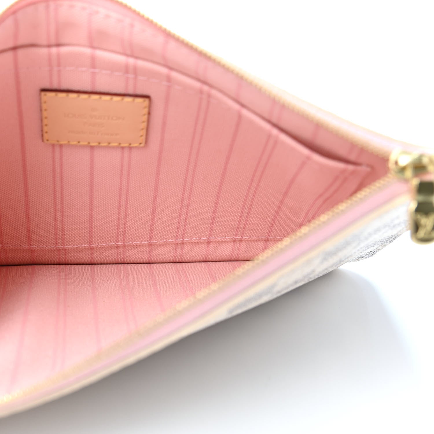 Louis Vuitton Damier Azur Neverfull MM GM Pochette Rose Ballerine 4 of 4