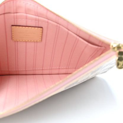 Louis Vuitton Damier Azur Neverfull MM GM Pochette Rose Ballerine 4 of 4