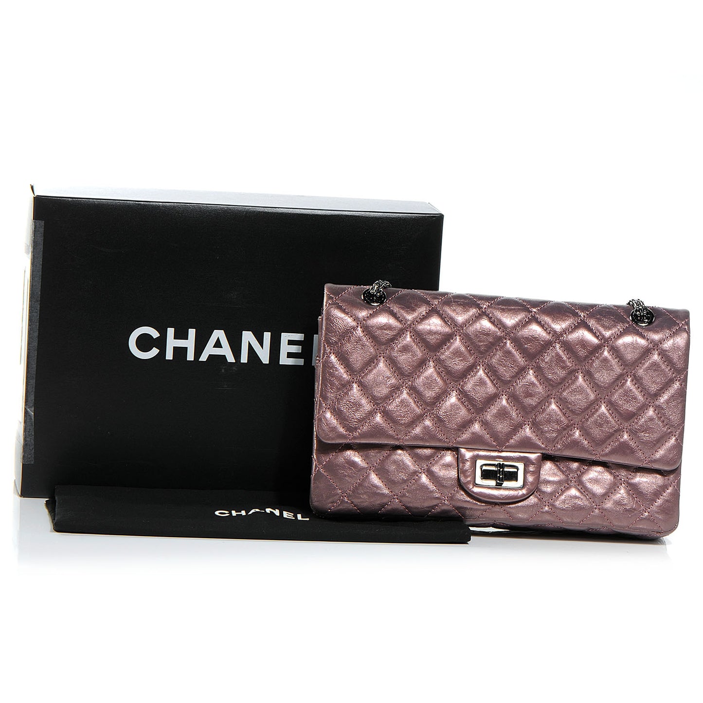 Calfskin 2.55 Reissue 227 Flap Rose Fonce