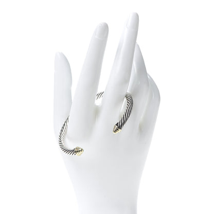 David Yurman Sterling Silver 14K Yellow Gold 5mm Cable Classics Bracelet 2 of 5