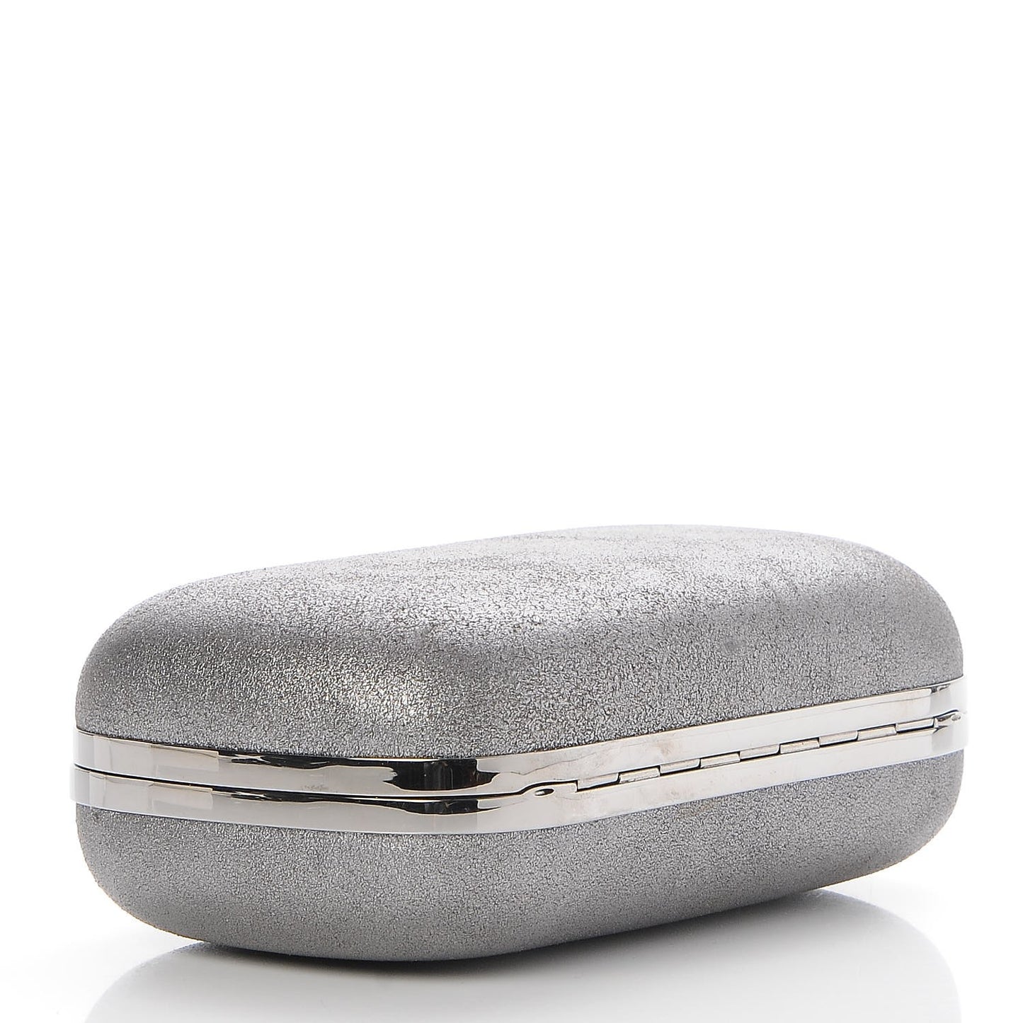 Metallic Suede Skull Box Clutch