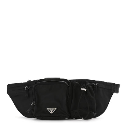 Prada Nylon Metal Triple Pocket Belt Bag Black 1 of 11