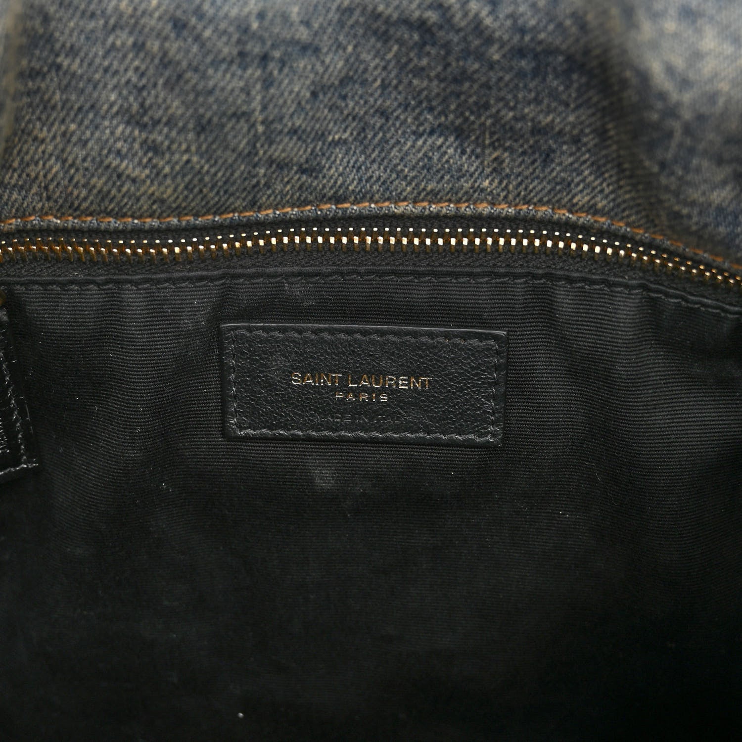 Saint Laurent Denim Quilted Small Loulou Puffer Monogram Chain Satchel Blue Cinnamon 6 of 9