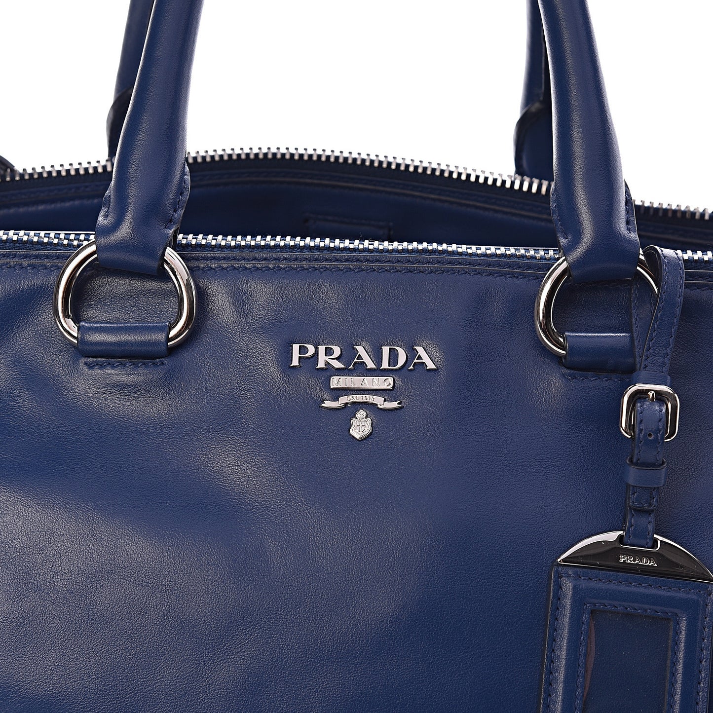 Soft Calf Double Zip Shoulder Bag Bleuette