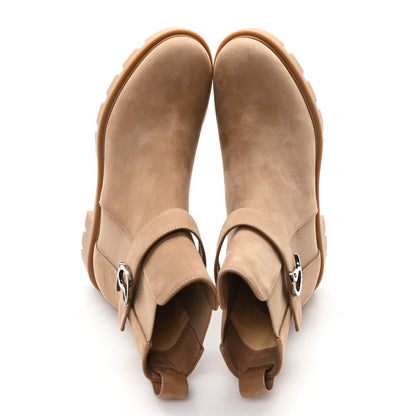 Christian Louboutin Suede CL Chelsea Booty 37.5 Beige 2 of 8