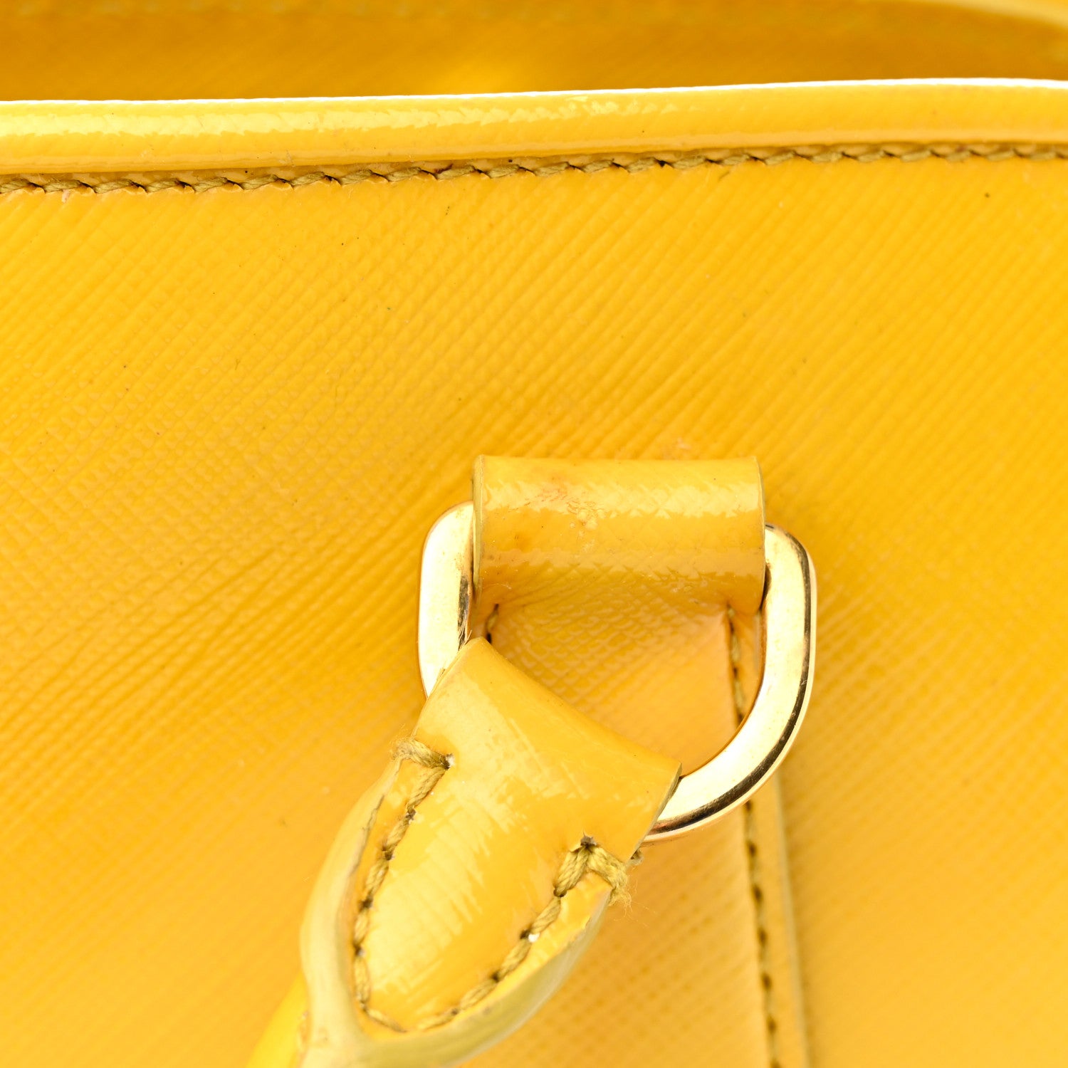 Prada Saffiano Vernice Medium Open Promenade Tote Ananas 16 of 27