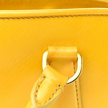 Prada Saffiano Vernice Medium Open Promenade Tote Ananas 16 of 27